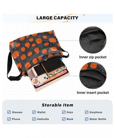 Halloween Pumpkins Soft PU Leather Shoulder Bag for Women Stylish Ladies Crossbody Purse with Zipper Closure Woven Bag for Sh...