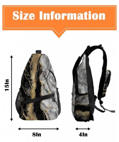 Sling Bag Crossbody Bag for Women Men Bohemian Colorful Zigzag Stripes Waterproof Hiking Backpack Lightweight Chest Shoulder ...