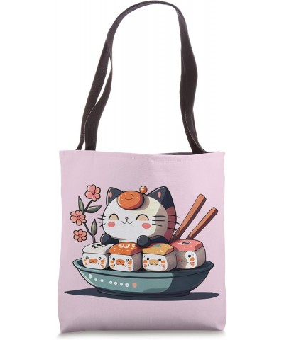 Cute Kawaii Kitten & Sushi Tote Bag $11.20 Totes