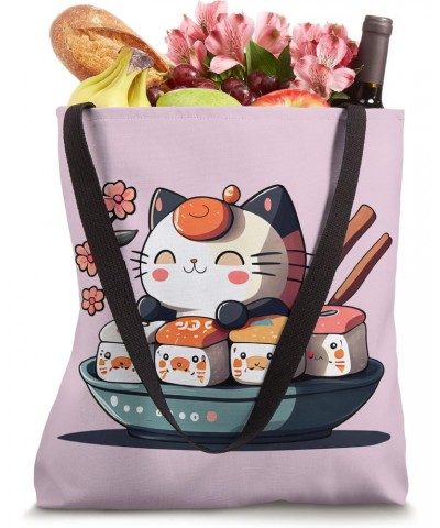 Cute Kawaii Kitten & Sushi Tote Bag $11.20 Totes