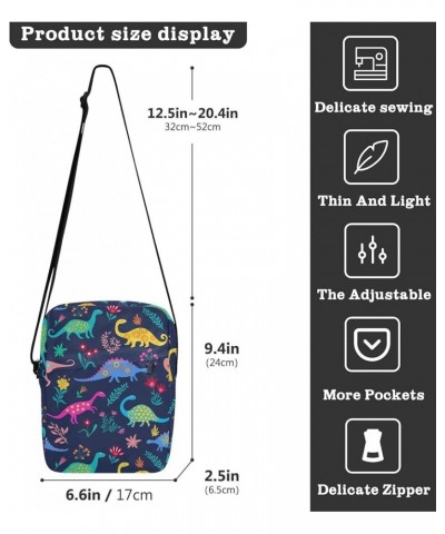 Crossbody Bags Women Men, Sling Bag Cute Penguin Dinosaur 039 $10.80 Crossbody Bags