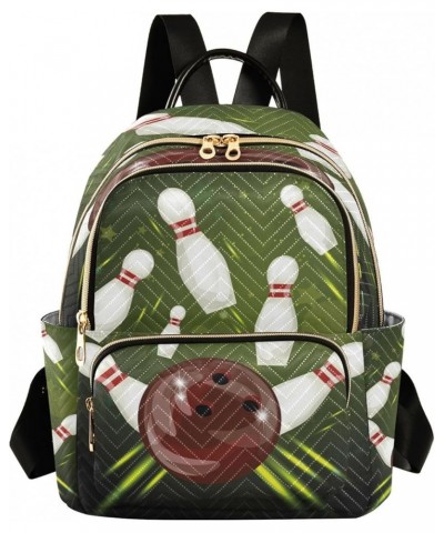 Fashion Backpack Mini Backpack Purse Casual Daily Backpack Bowling Ball for Travel for College Work Small $17.33 Backpacks