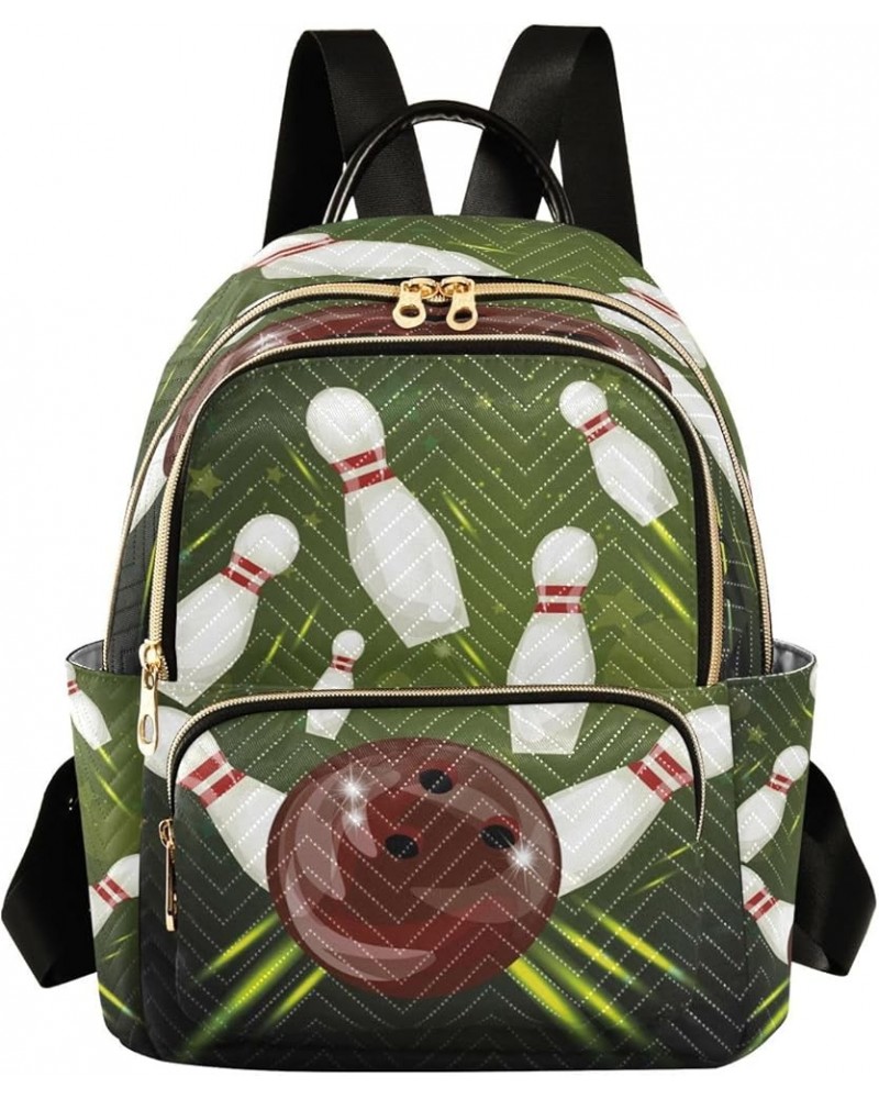 Fashion Backpack Mini Backpack Purse Casual Daily Backpack Bowling Ball for Travel for College Work Small $17.33 Backpacks