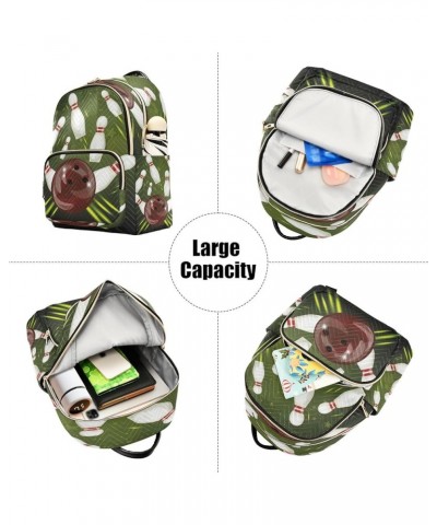 Fashion Backpack Mini Backpack Purse Casual Daily Backpack Bowling Ball for Travel for College Work Small $17.33 Backpacks