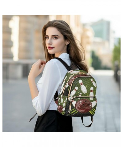 Fashion Backpack Mini Backpack Purse Casual Daily Backpack Bowling Ball for Travel for College Work Small $17.33 Backpacks