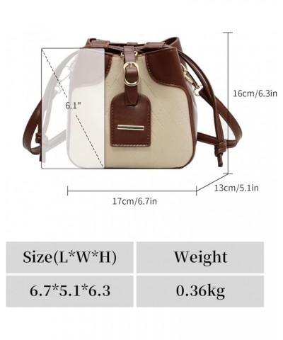 Bucket Bags for Women Drawstring Purse Small Leather Crossbody Purse Mini Shoulder Handbag Satchel Purses (Black) Beige $22.8...