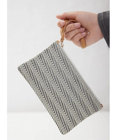 Straw Clutch Bag Womens Bohemian Summer Beach Straw Purse Handbag Zipper Wristlet Wallets For Women Girls Navy $11.75 Totes