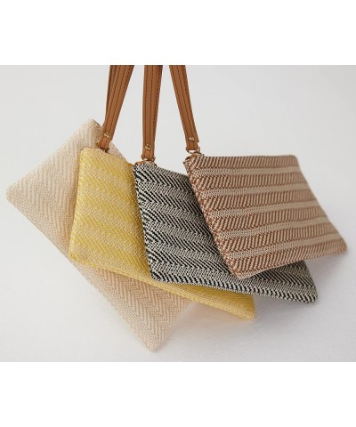 Straw Clutch Bag Womens Bohemian Summer Beach Straw Purse Handbag Zipper Wristlet Wallets For Women Girls Navy $11.75 Totes