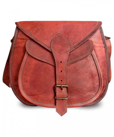 Leather Crossbody Satchel Bag Vintage Purses Handmade Rustic Bag for Women - Zipper $11.58 Satchels