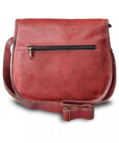 Leather Crossbody Satchel Bag Vintage Purses Handmade Rustic Bag for Women - Zipper $11.58 Satchels