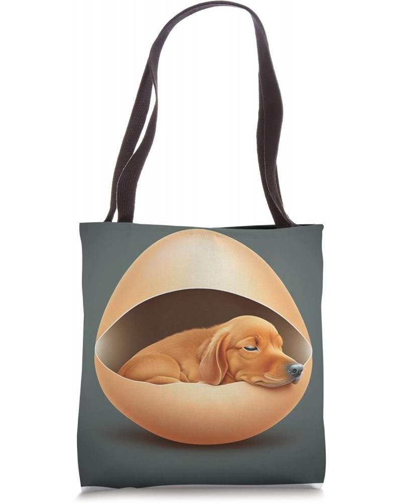 Funny dog in the egg Design dog owner Humor Sarcastic puppie Tote Bag $13.07 Totes