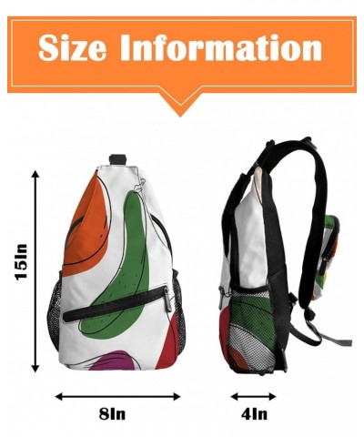 Sling Bag Crossbody Bag for Women Men Natural Snowy Mountain Landscape Mountain Range Photo Blue Waterproof Hiking Backpack L...