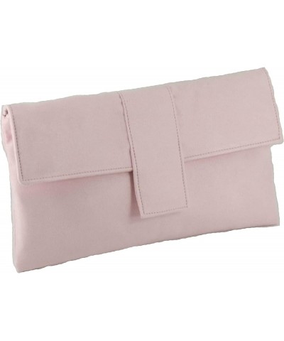 Womens Elegant Faux Suede Clutch Bag/Shoulder Bag Occasion Wedding Party Prom Bag Baby Pink $29.63 Clutches