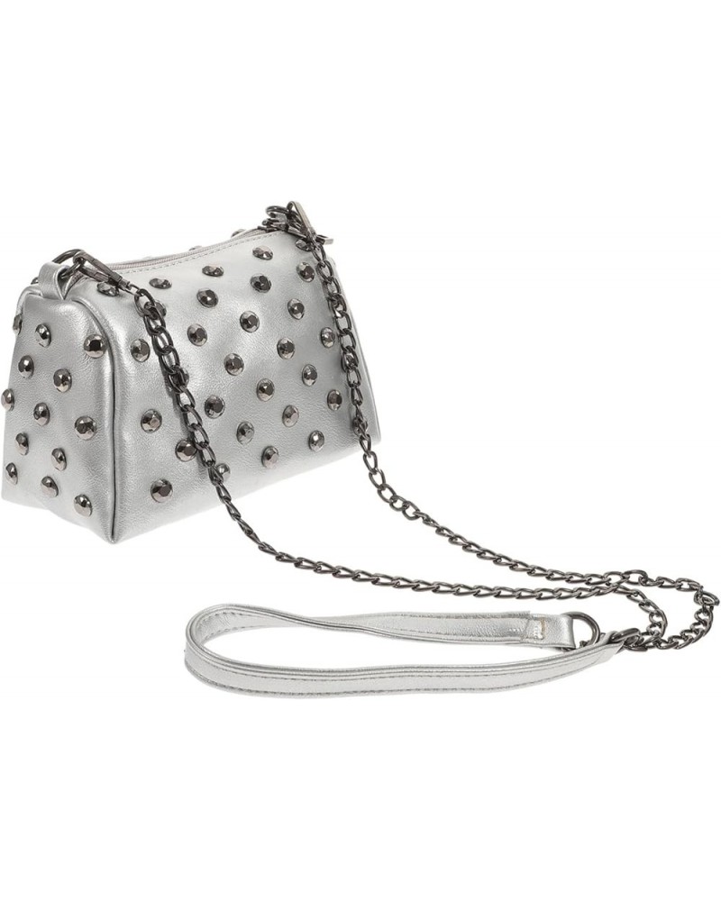 1 PC Shell Rivet Bag Ladies Shoulder Bags Leather Crossbody Bag for Women Ladies Wallet Cross Body Bag Light Grey $12.50 Shou...