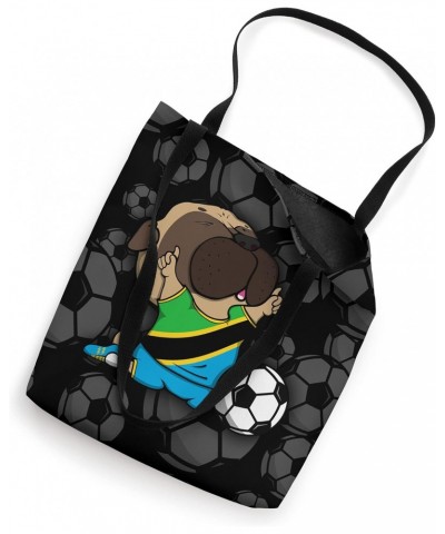 Pug Tanzania Soccer Fans Jersey Tanzanian Football Lovers Tote Bag $11.25 Totes