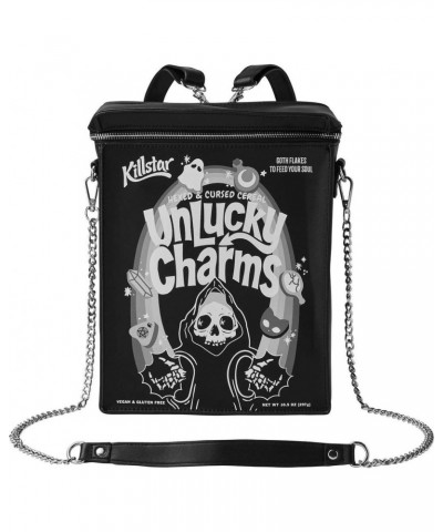 Unlucky Charms Cereal Grim Reaper Punk Gothic Backpack Purse KSRA001618 $31.50 Backpacks