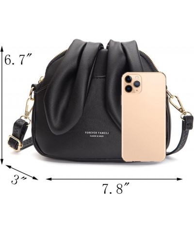 Girls Mini Handbag Cute Pu Leather Shoulder Bags for Women Satchel Bag Fashion Crossbody Purse with Bow 5 Black $17.67 Crossb...