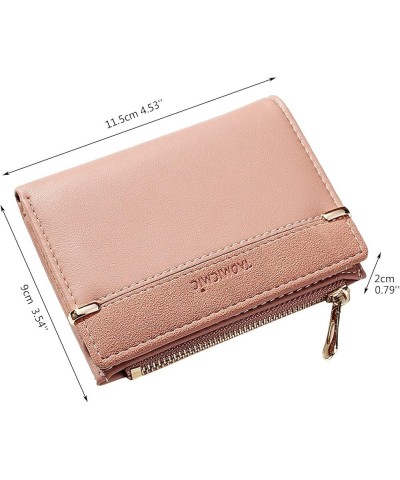 Wallet Women Women Small Fashion Multi Card Buckle Zipper Wallet Custom Design Mens Wallet (Pink, One Size) Khaki One Size $1...