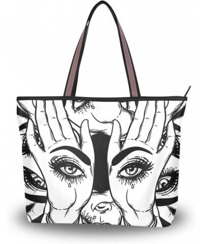 My Daily Women Tote Shoulder Bag Mystic All Seeing Eye Handbag Large $12.42 Shoulder Bags