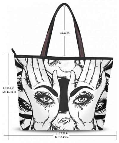 My Daily Women Tote Shoulder Bag Mystic All Seeing Eye Handbag Large $12.42 Shoulder Bags