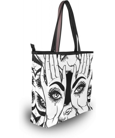 My Daily Women Tote Shoulder Bag Mystic All Seeing Eye Handbag Large $12.42 Shoulder Bags