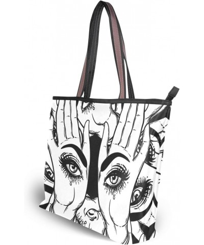 My Daily Women Tote Shoulder Bag Mystic All Seeing Eye Handbag Large $12.42 Shoulder Bags