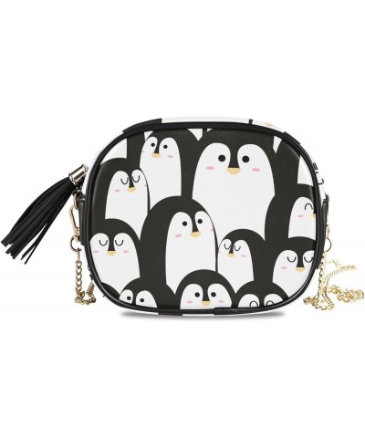 Women's Penguin Black White Crossbody Bag Fashion Purses Bag Cross Body Bag Shoulder Handbag with Adjustable Chain Strap $12....