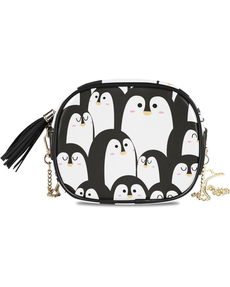 Women's Penguin Black White Crossbody Bag Fashion Purses Bag Cross Body Bag Shoulder Handbag with Adjustable Chain Strap $12....