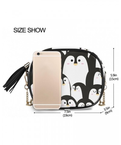 Women's Penguin Black White Crossbody Bag Fashion Purses Bag Cross Body Bag Shoulder Handbag with Adjustable Chain Strap $12....