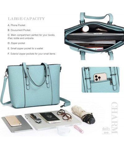 Women Purses and Handbags Tote Shoulder Bag Top Handle Satchel Bags for Ladies Blue-gray $16.17 Totes