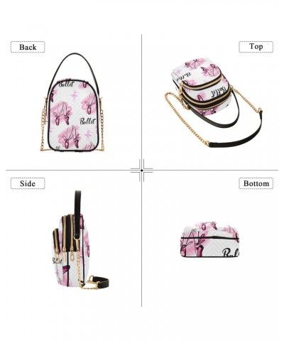 Cell Phone Purse Pink Ballet Crossbody Handbag Durable Shoulder Bag Sturdy Travel Pouch Compact Chic Bag for Women Girlfriend...