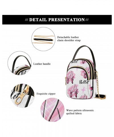 Cell Phone Purse Pink Ballet Crossbody Handbag Durable Shoulder Bag Sturdy Travel Pouch Compact Chic Bag for Women Girlfriend...