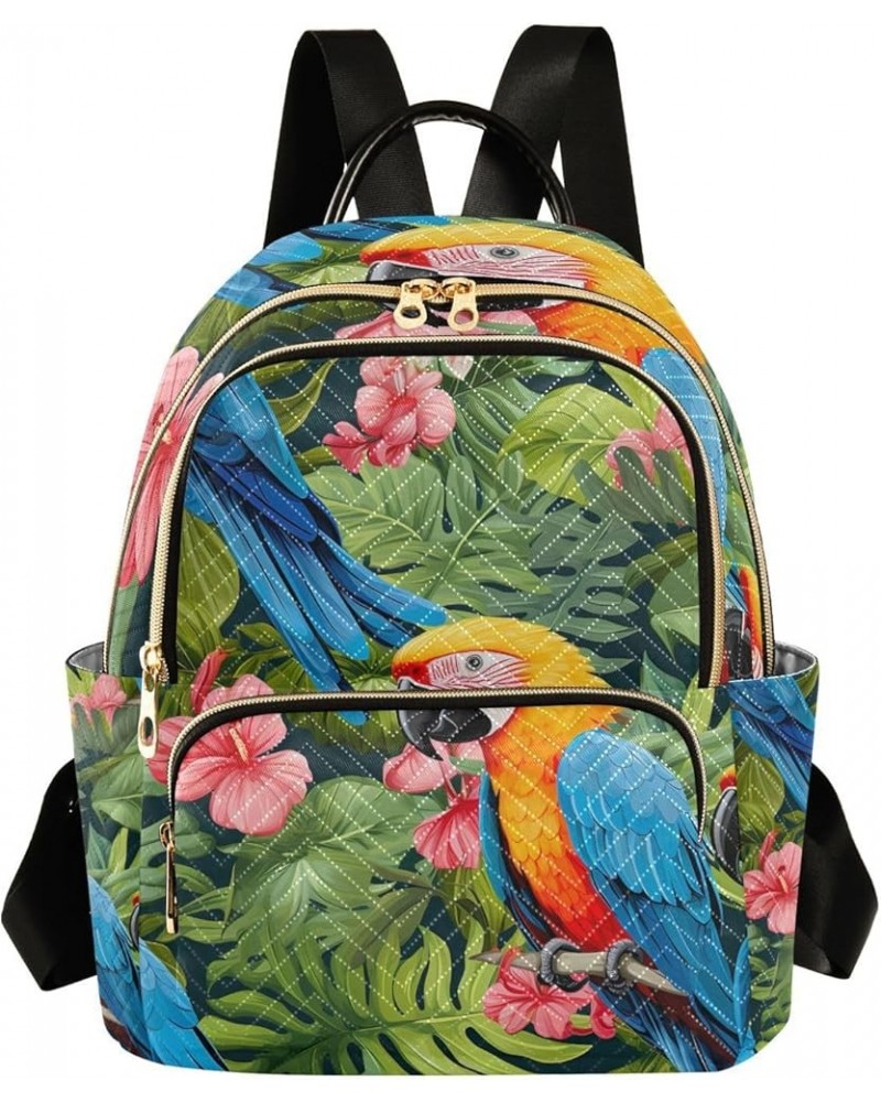 Color Tropical Parrot in the Tree Women's Backpack, Womens Backpack Purse Medium, Festival Backpack for Women, M Color Tropic...