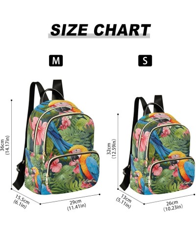 Color Tropical Parrot in the Tree Women's Backpack, Womens Backpack Purse Medium, Festival Backpack for Women, M Color Tropic...