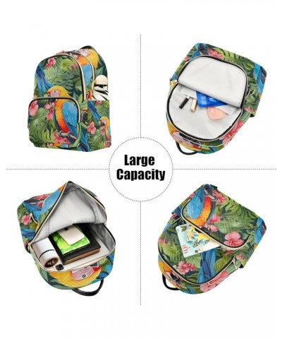 Color Tropical Parrot in the Tree Women's Backpack, Womens Backpack Purse Medium, Festival Backpack for Women, M Color Tropic...