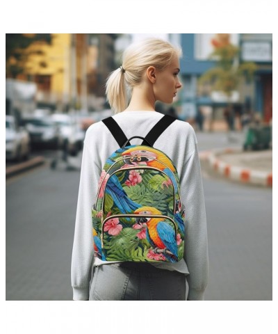 Color Tropical Parrot in the Tree Women's Backpack, Womens Backpack Purse Medium, Festival Backpack for Women, M Color Tropic...