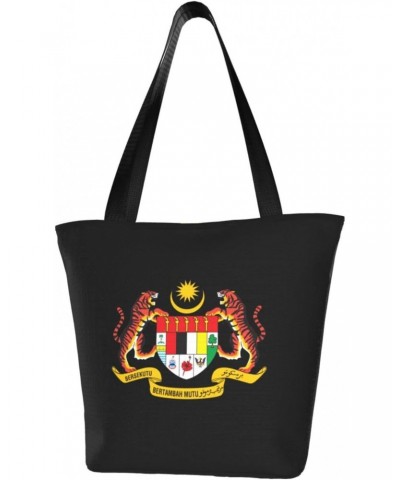 Coat of Arms of Malaysia Women'S Casual One Shoulder Carry Shopping Bag Large Capacity Working Storage Handbag $19.01 Shoulde...