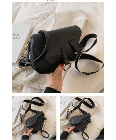 Women Trendy Small Clutch Purse Saddle Shoulder Bag Underarm Handbag Satchel HandBag Crossbody Bag Black $27.82 Satchels