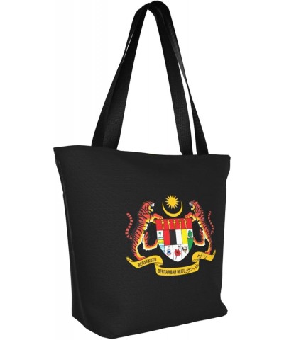 Coat of Arms of Malaysia Women'S Casual One Shoulder Carry Shopping Bag Large Capacity Working Storage Handbag $19.01 Shoulde...