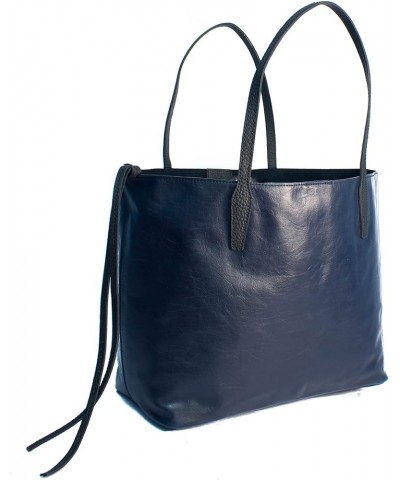 Handmade Thera Leather Tote Navy $111.60 Totes