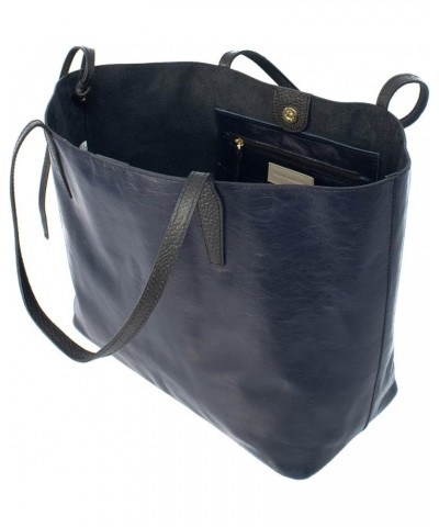 Handmade Thera Leather Tote Navy $111.60 Totes