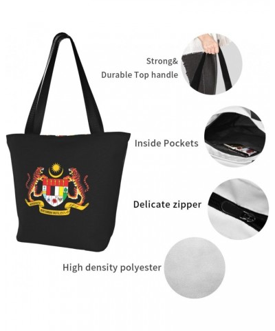 Coat of Arms of Malaysia Women'S Casual One Shoulder Carry Shopping Bag Large Capacity Working Storage Handbag $19.01 Shoulde...