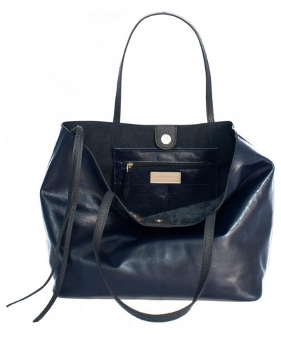 Handmade Thera Leather Tote Navy $111.60 Totes