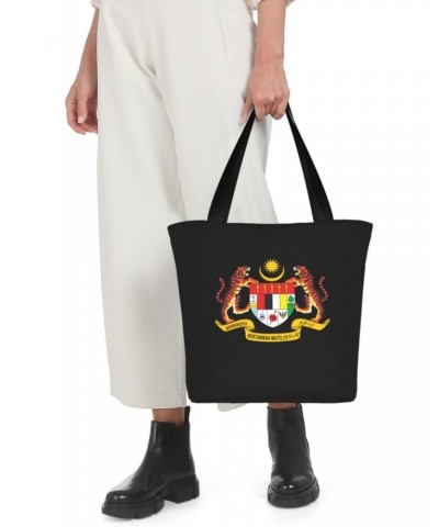 Coat of Arms of Malaysia Women'S Casual One Shoulder Carry Shopping Bag Large Capacity Working Storage Handbag $19.01 Shoulde...