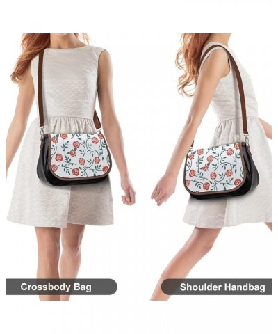 Printed Crossbody Bag Shoulder Bag PU Leather Women's Designer Satchels Running Skeleton Color7 $26.49 Satchels