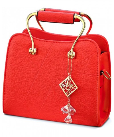 Fashion Womens Shoulder Bag Ladies Handbag Small Ornaments Lightweight Red $31.28 Shoulder Bags