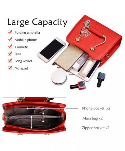 Fashion Womens Shoulder Bag Ladies Handbag Small Ornaments Lightweight Red $31.28 Shoulder Bags