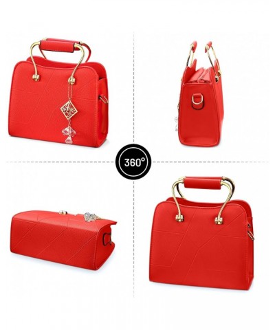 Fashion Womens Shoulder Bag Ladies Handbag Small Ornaments Lightweight Red $31.28 Shoulder Bags