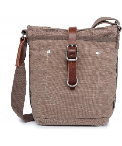 TSD Brand Forest Canvas Crossbody Bag Khaki $19.68 Crossbody Bags