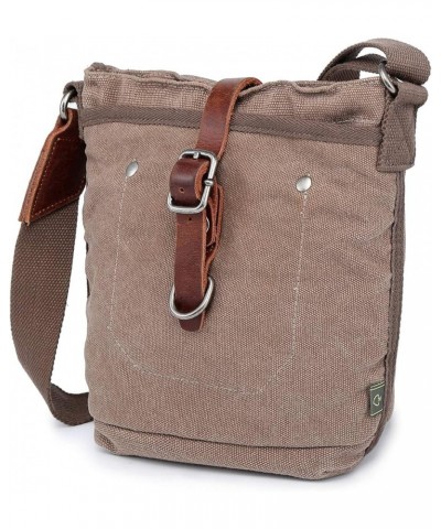 TSD Brand Forest Canvas Crossbody Bag Khaki $19.68 Crossbody Bags